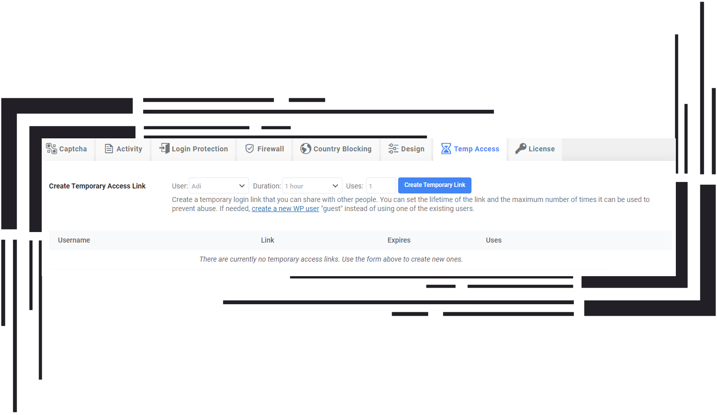 WP Captcha Temporary Access