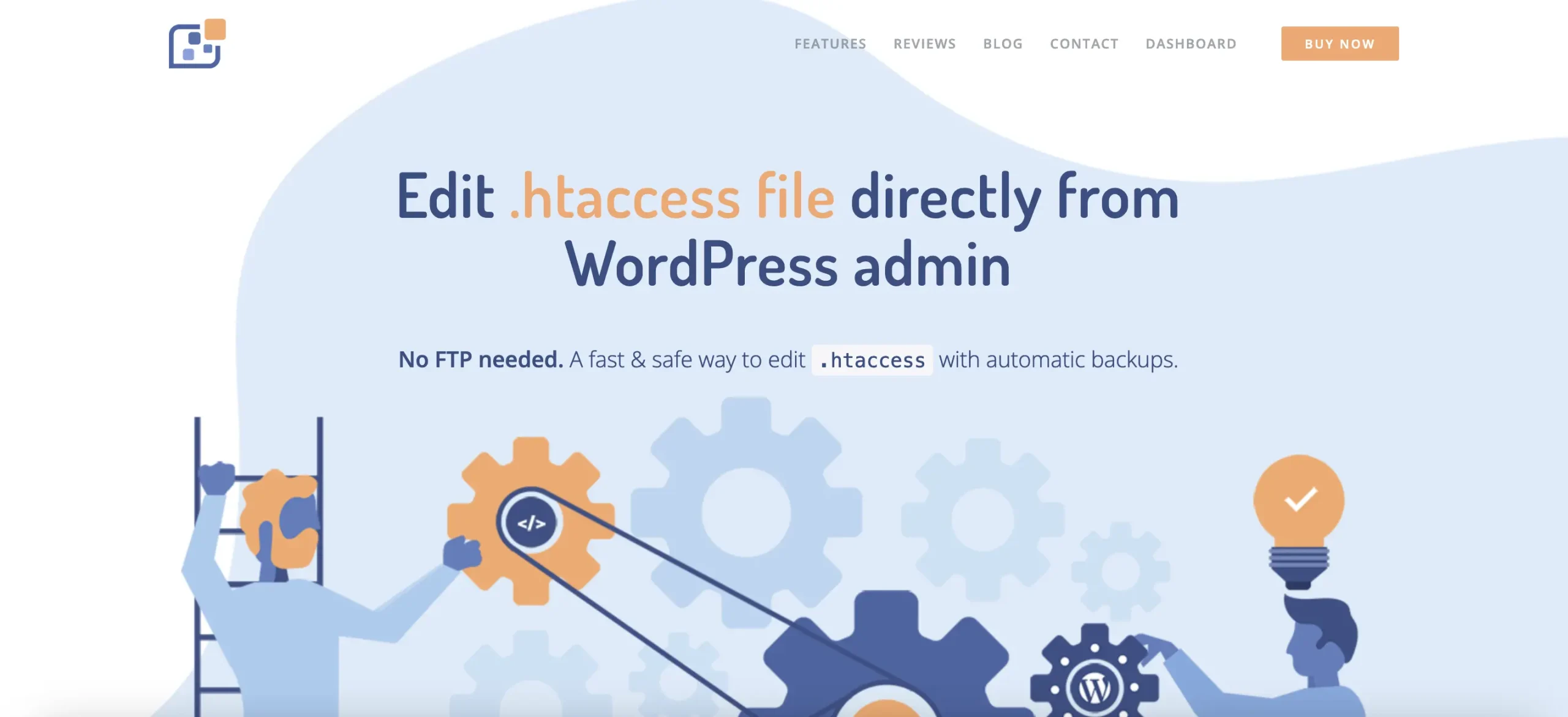 wp htaccess landing page