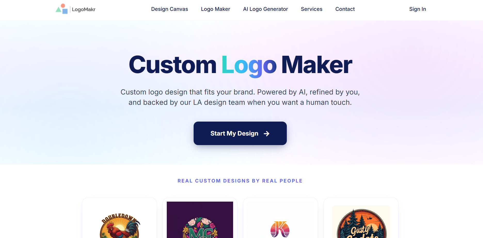 LogoMakr homepage