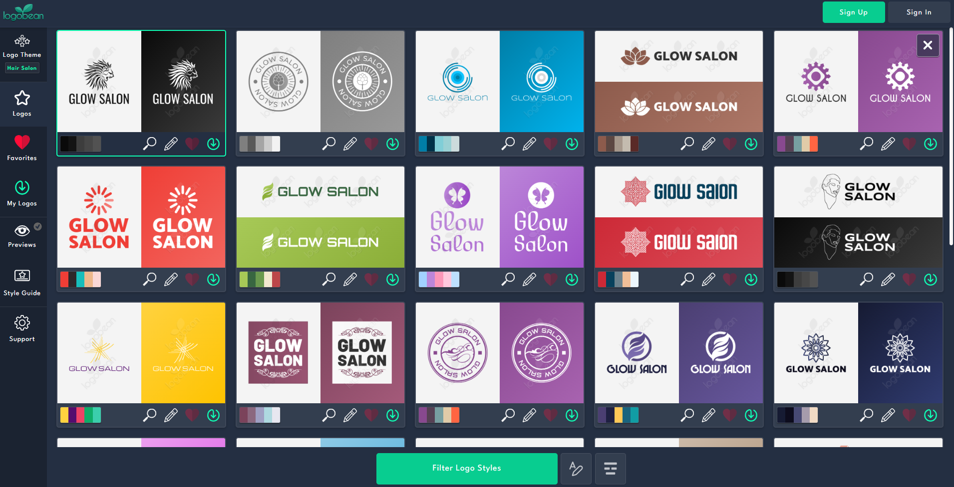 Logobean beauty logoes